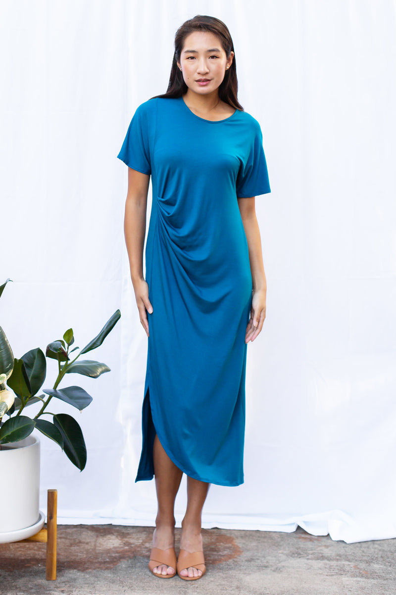 Ricky Asymmetrical Dress (Ocean)
