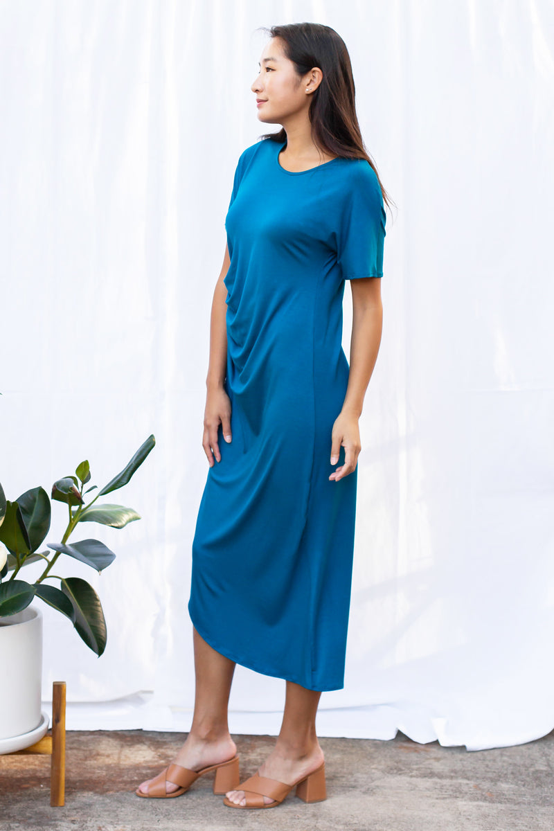 Ricky Asymmetrical Dress (Ocean)