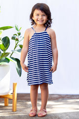 Alex Girls Dress 2.0 (Navy Stripe)