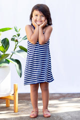Alex Girls Dress 2.0 (Navy Stripe)