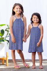 Alex Girls Dress 2.0 (Navy Stripe)