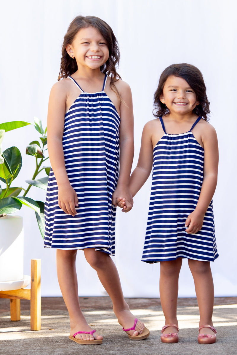 Alex Girls Dress 2.0 (Navy Stripe)