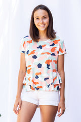 Jojo Peplum Top (Kaimana Sunset)