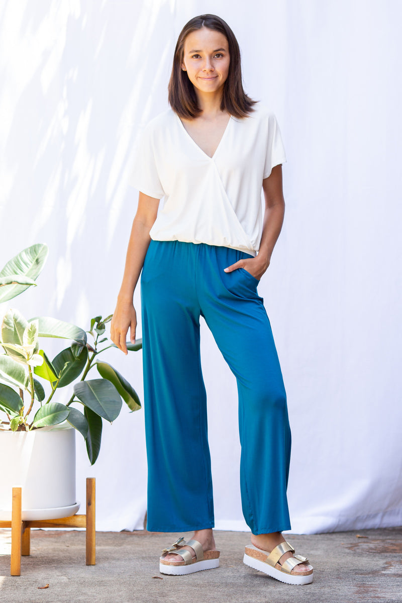 Parker High-Waist Pant (Ocean)
