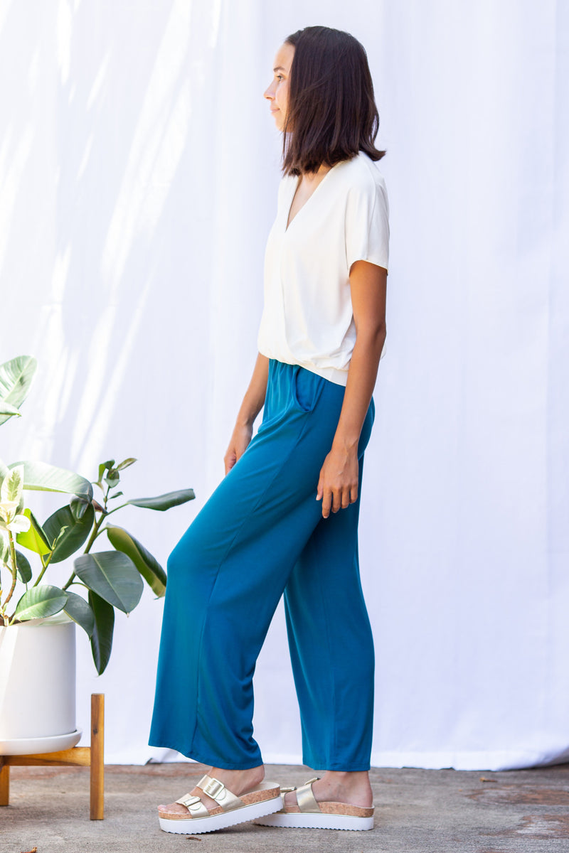 Parker High-Waist Pant (Ocean)