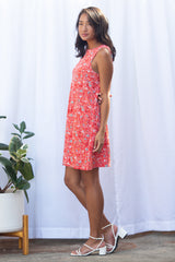 Avery Swing Dress (Wildflower Red)