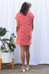 Dawn V-Neck Dress (Wildflower Red)