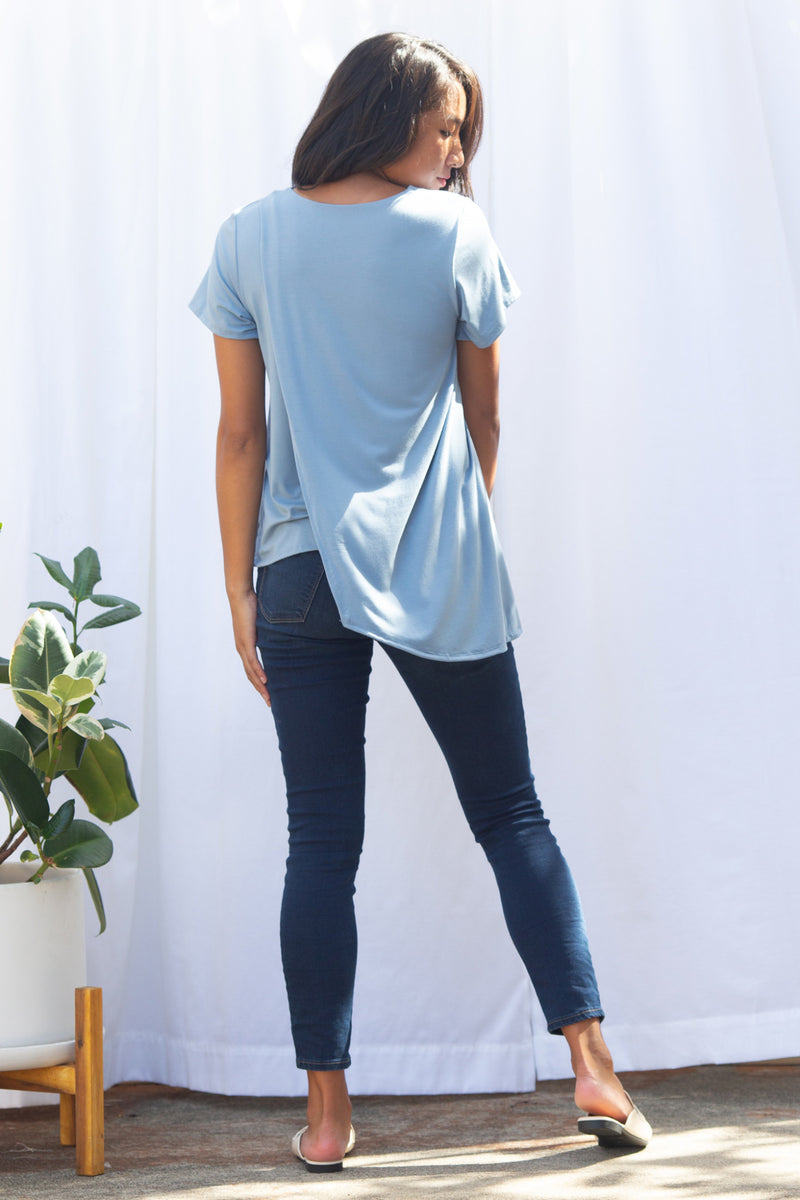 Gemma Asymmetrical Tunic (Sky Blue)