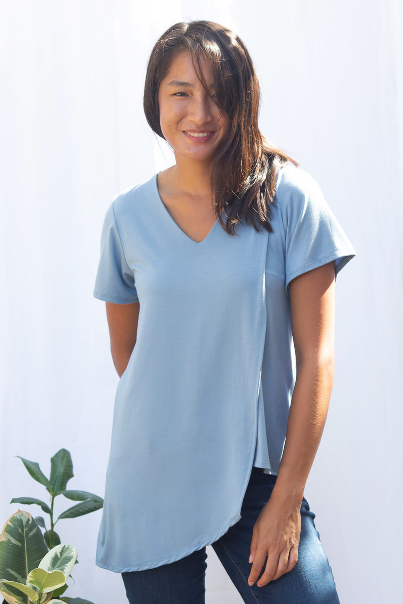 Gemma Asymmetrical Tunic (Sky Blue)