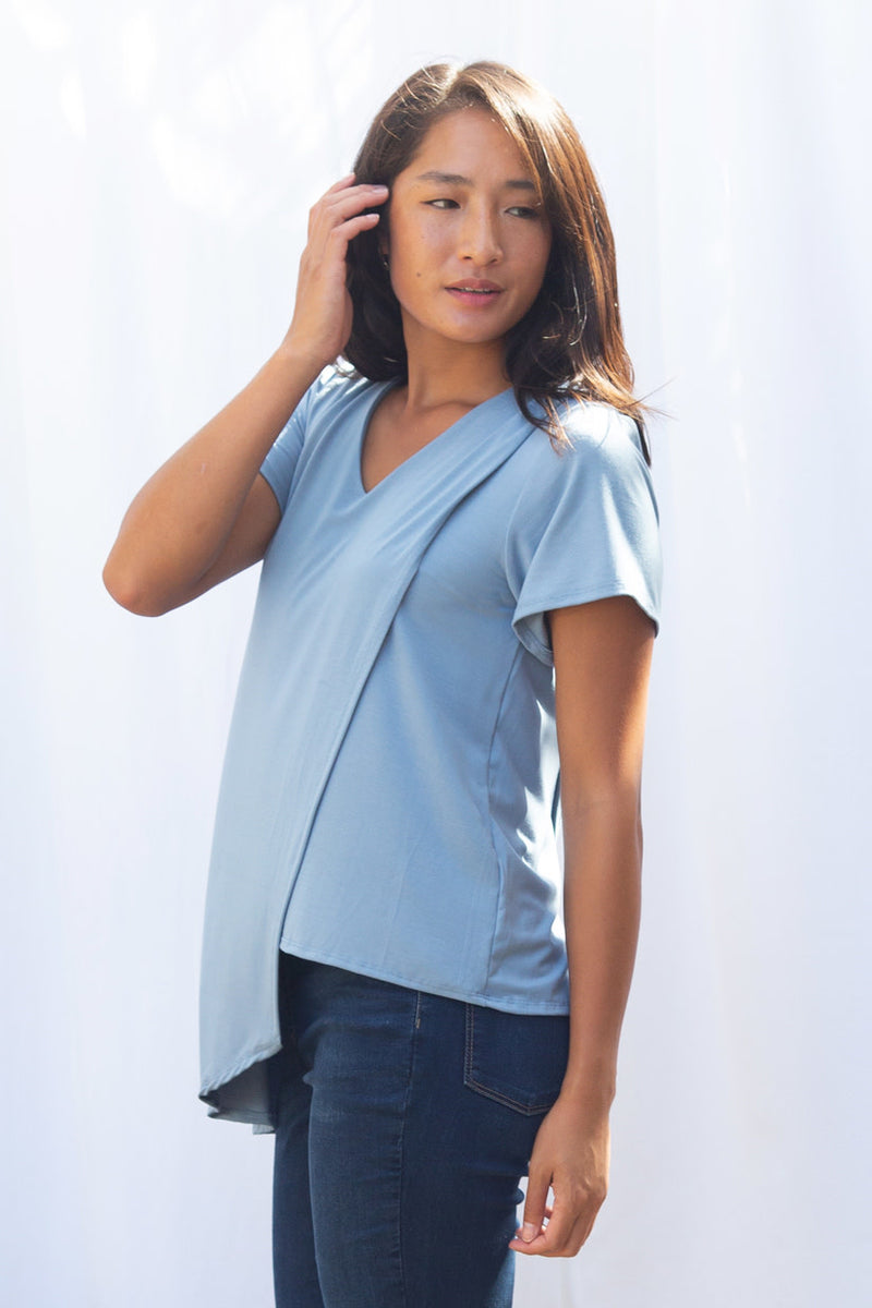 Gemma Asymmetrical Tunic (Sky Blue)