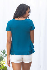 Jojo Peplum Top (Ocean) - M