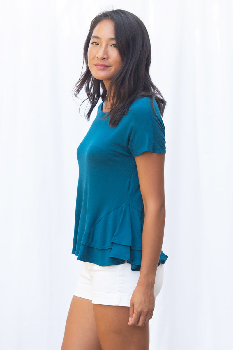 Jojo Peplum Top (Ocean)
