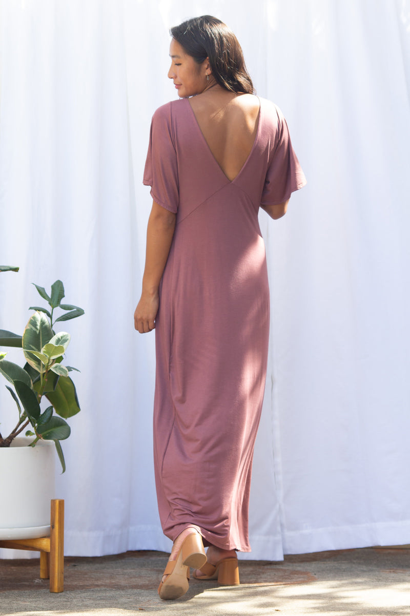 Kori Pleated Maxi (Dark Mauve)