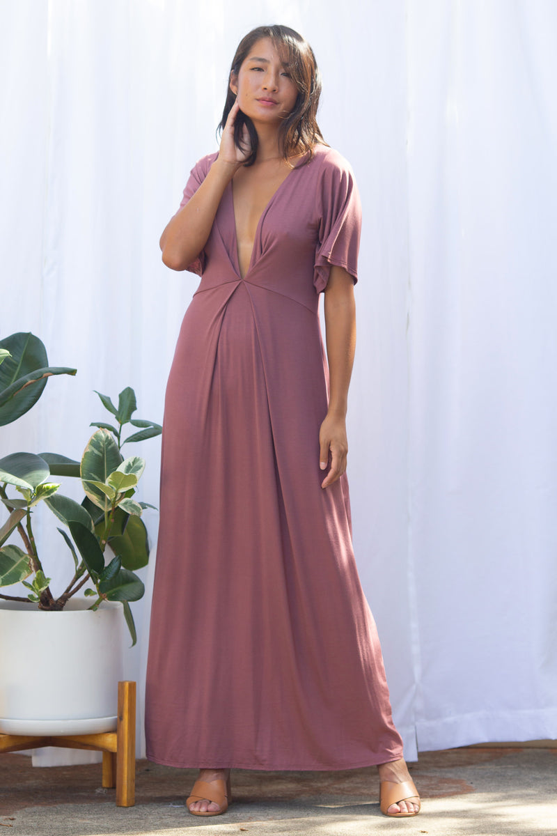 Kori Pleated Maxi (Dark Mauve)