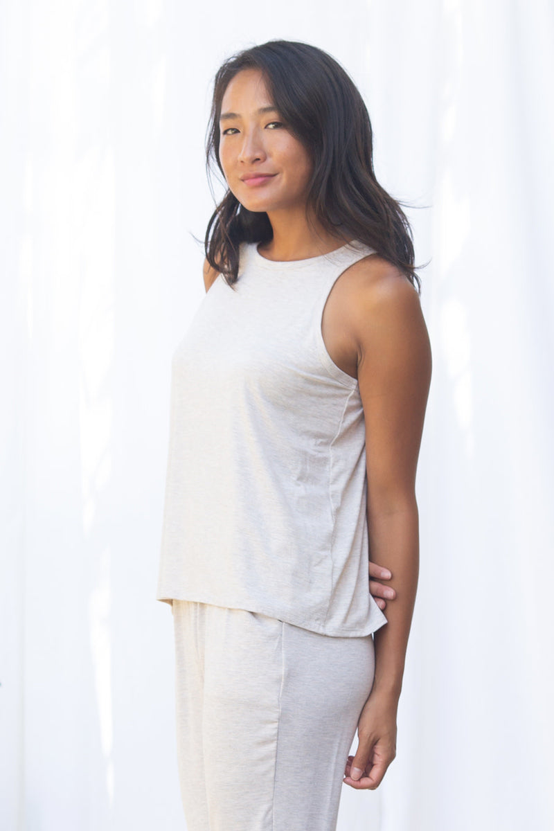 Michael Racer Tank Top (Oatmeal)