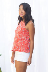 Michael Racer Tank Top (Wildflower Red) - XS