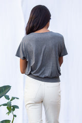 Luna Wrap Top (Charcoal)