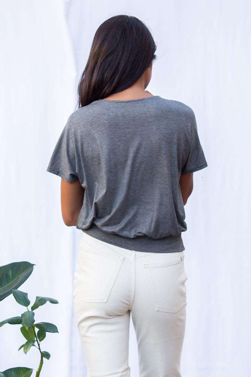 Luna Wrap Top (Charcoal)