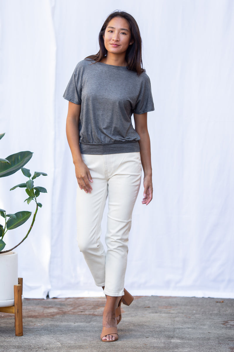 Luna Wrap Top (Charcoal)