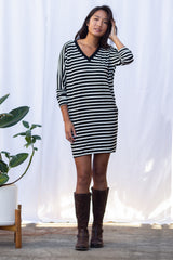 Lynette Dolman Dress (Black Stripe)