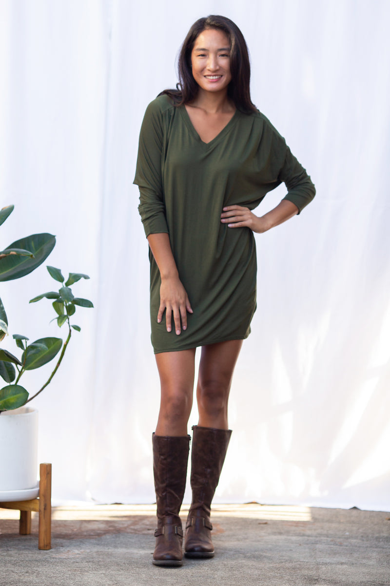 Lynette Dolman Dress (Olive)