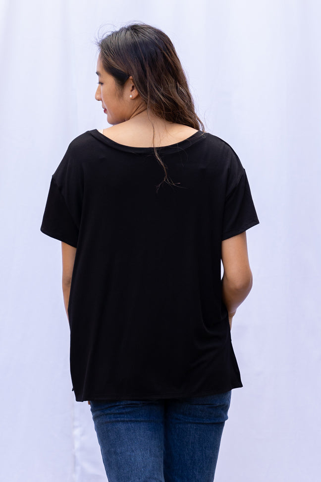Austin Colorblock Tee (Black/Charcoal)