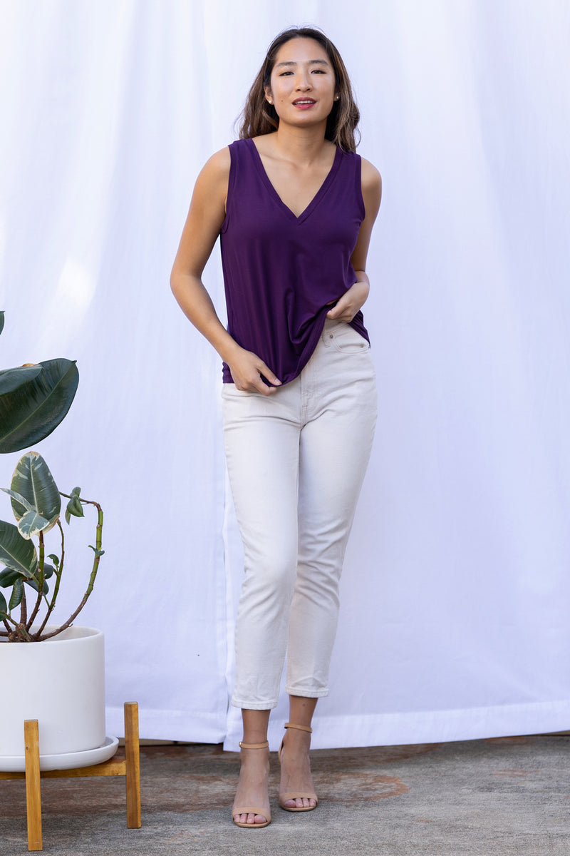 Nikki Tank Top (Midnight Purple)