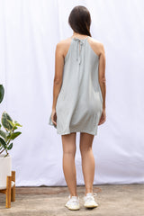 Audrey Slip Dress (Sage Stripe)
