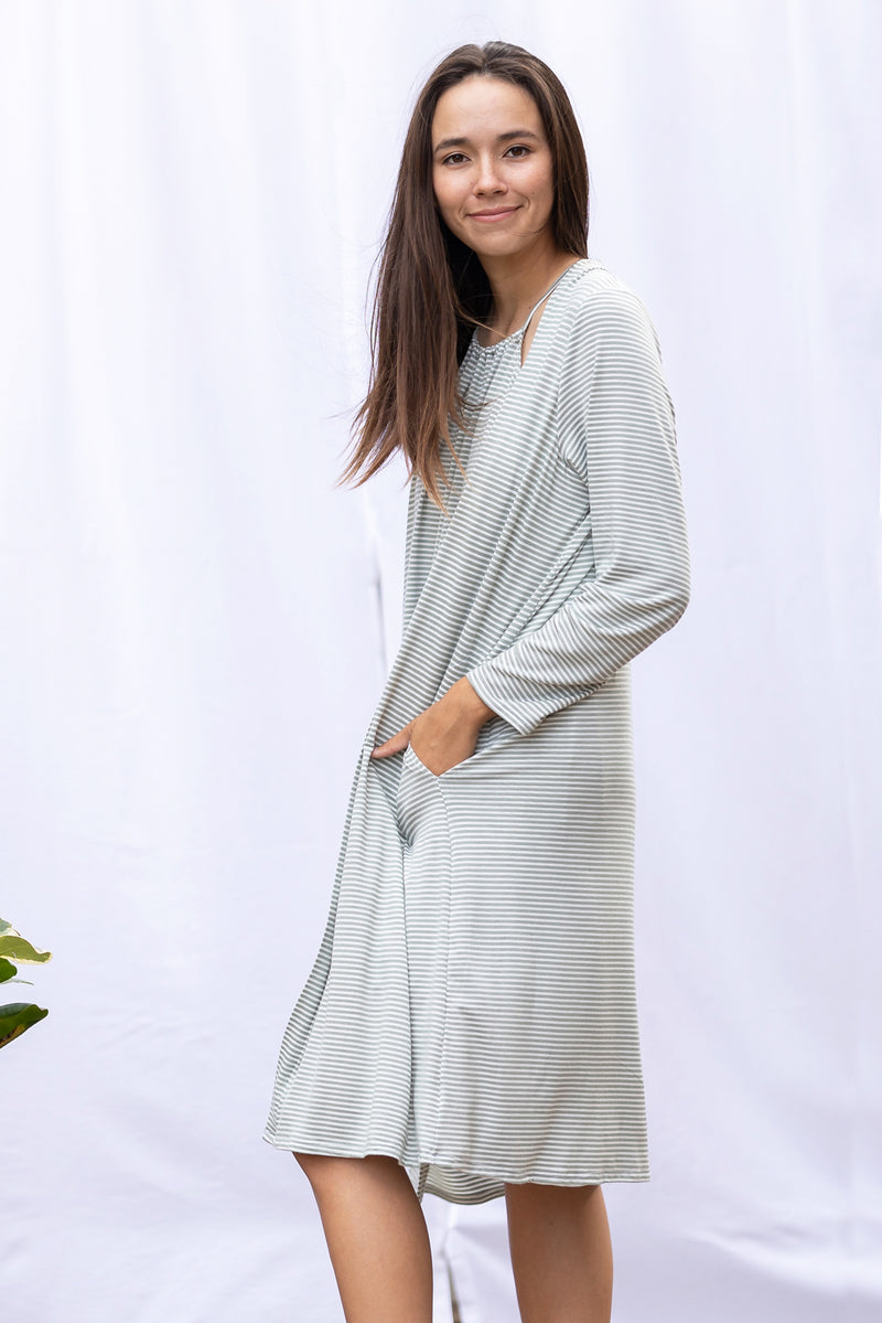 Dayna Duster (Sage Stripe)