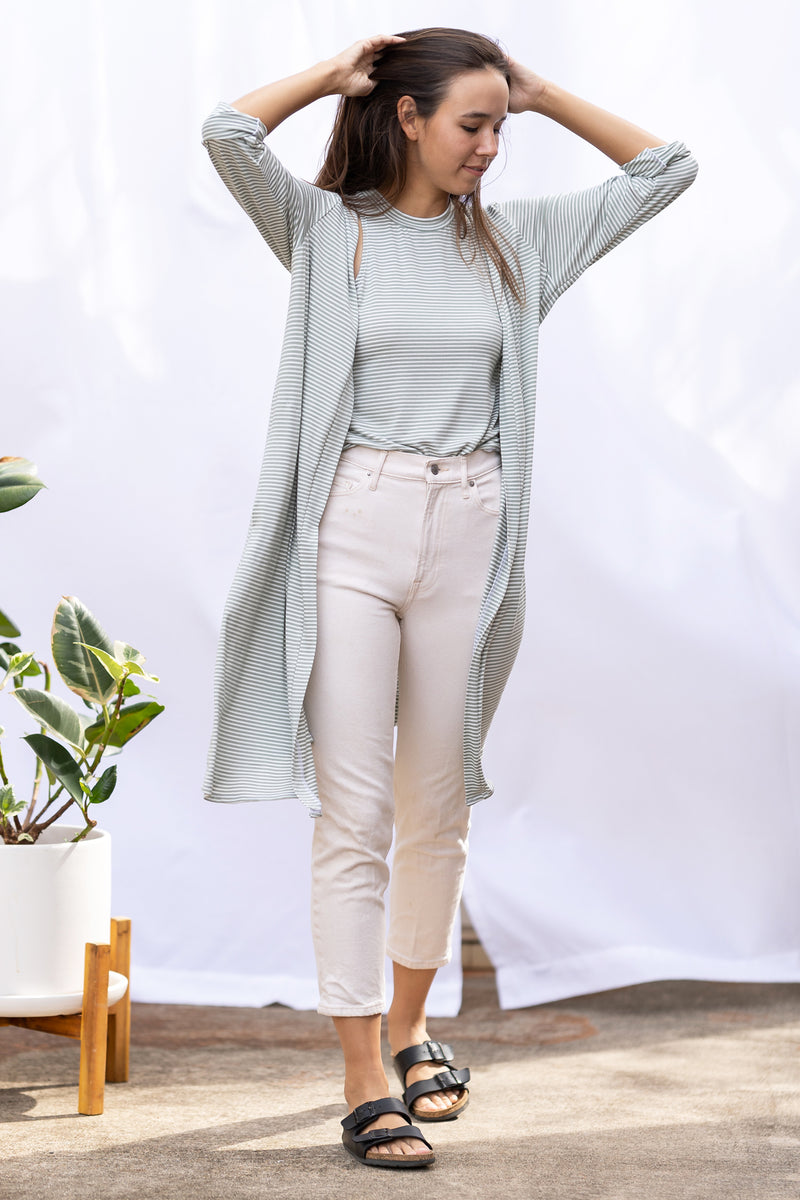 Dayna Duster (Sage Stripe)
