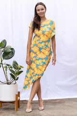 Lola Asymmetric Maxi (Golden Bloom) - S