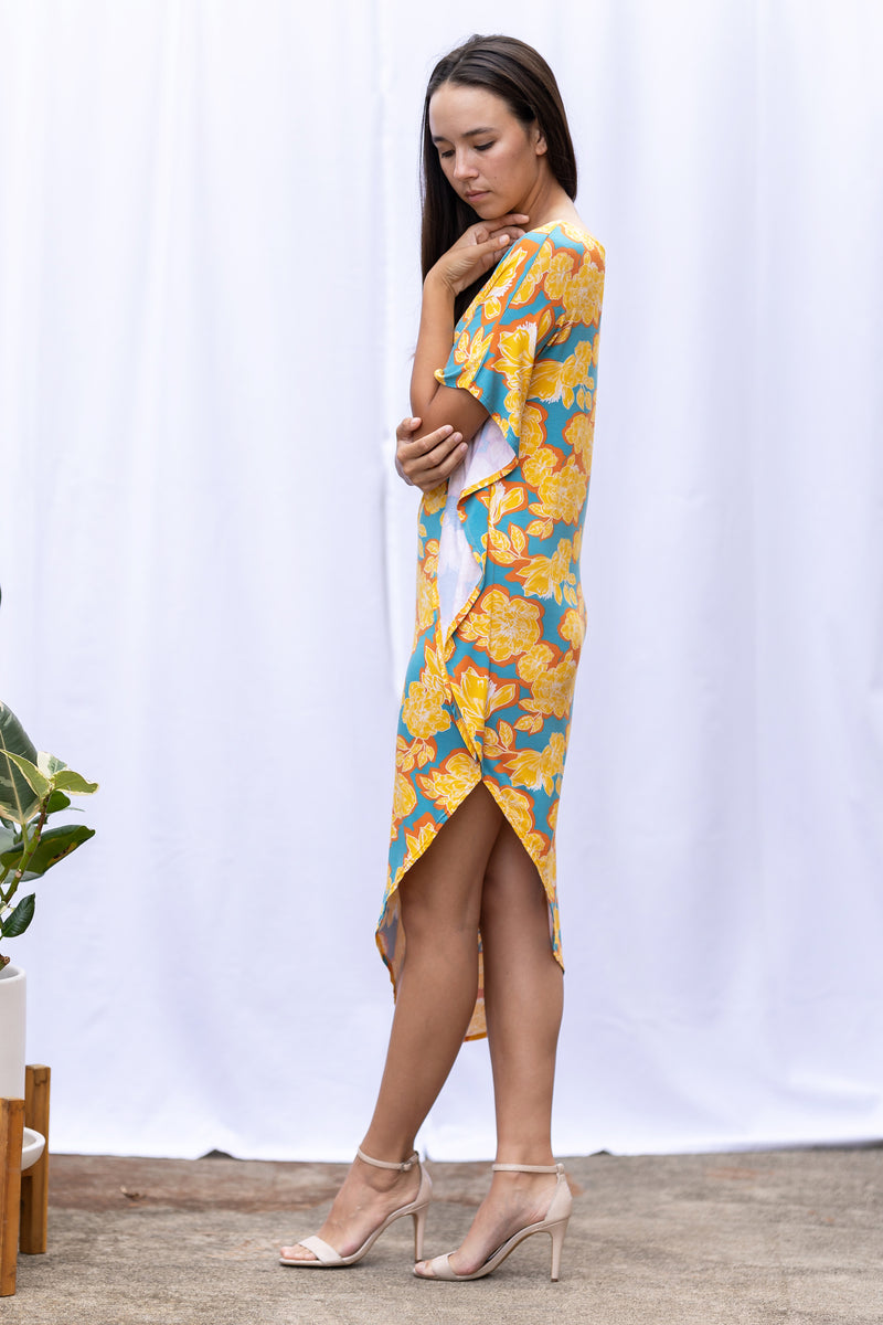 Lola Asymmetric Maxi (Golden Bloom) - S