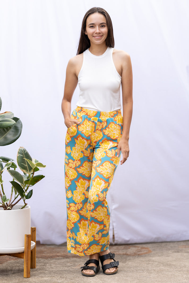 Parker High-Waist Pant (Golden Bloom)