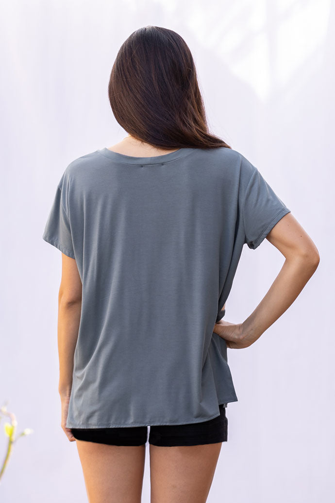 Austin Colorblock Tee (Storm/Cocoa)