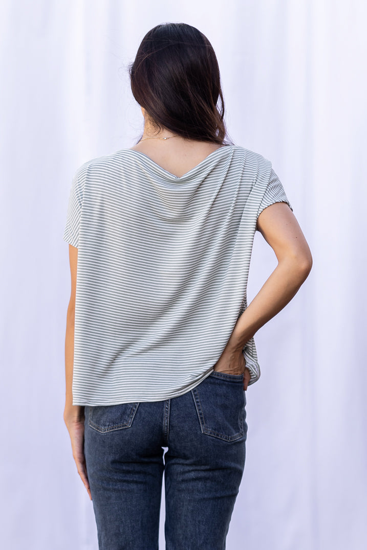 Brooke Top (Sage Stripe)