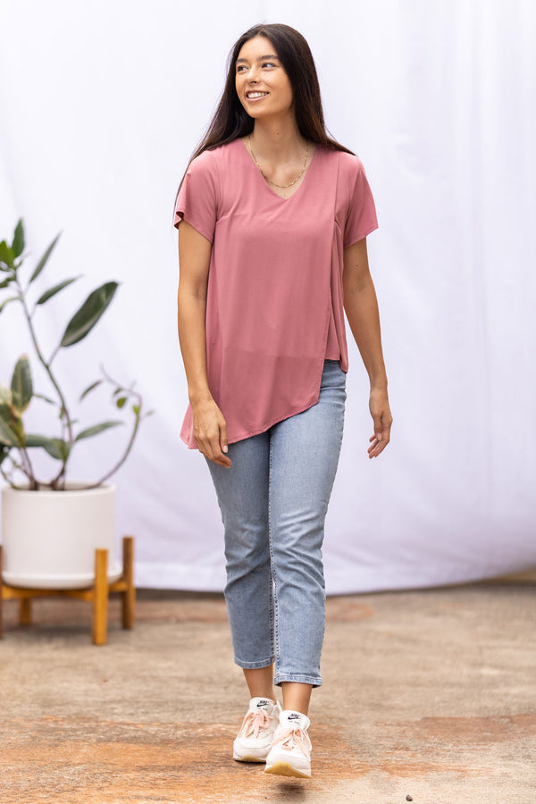 Gemma Asymmetrical Tunic (Desert Rose)
