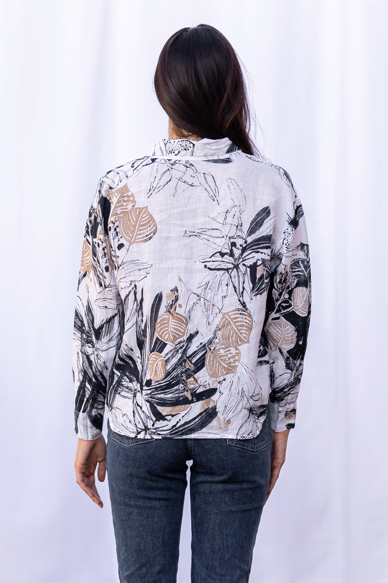 Kristin Button Down (Tropical Linen)
