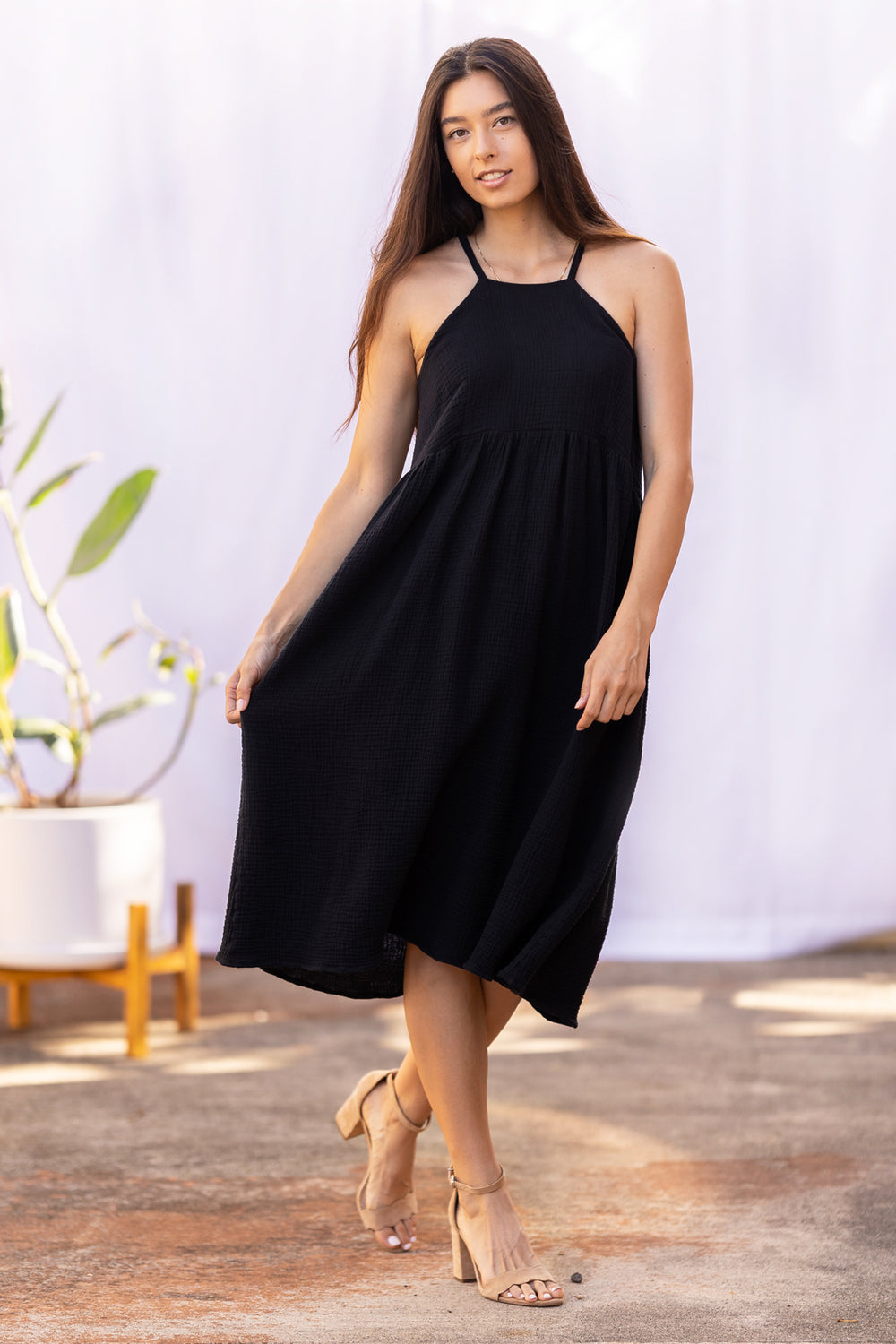 Marni Midi Dress (Black Gauze) – Ten Tomorrow