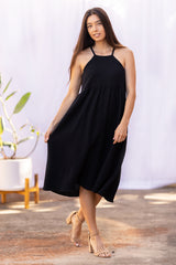 Marni Midi Dress (Black Gauze)