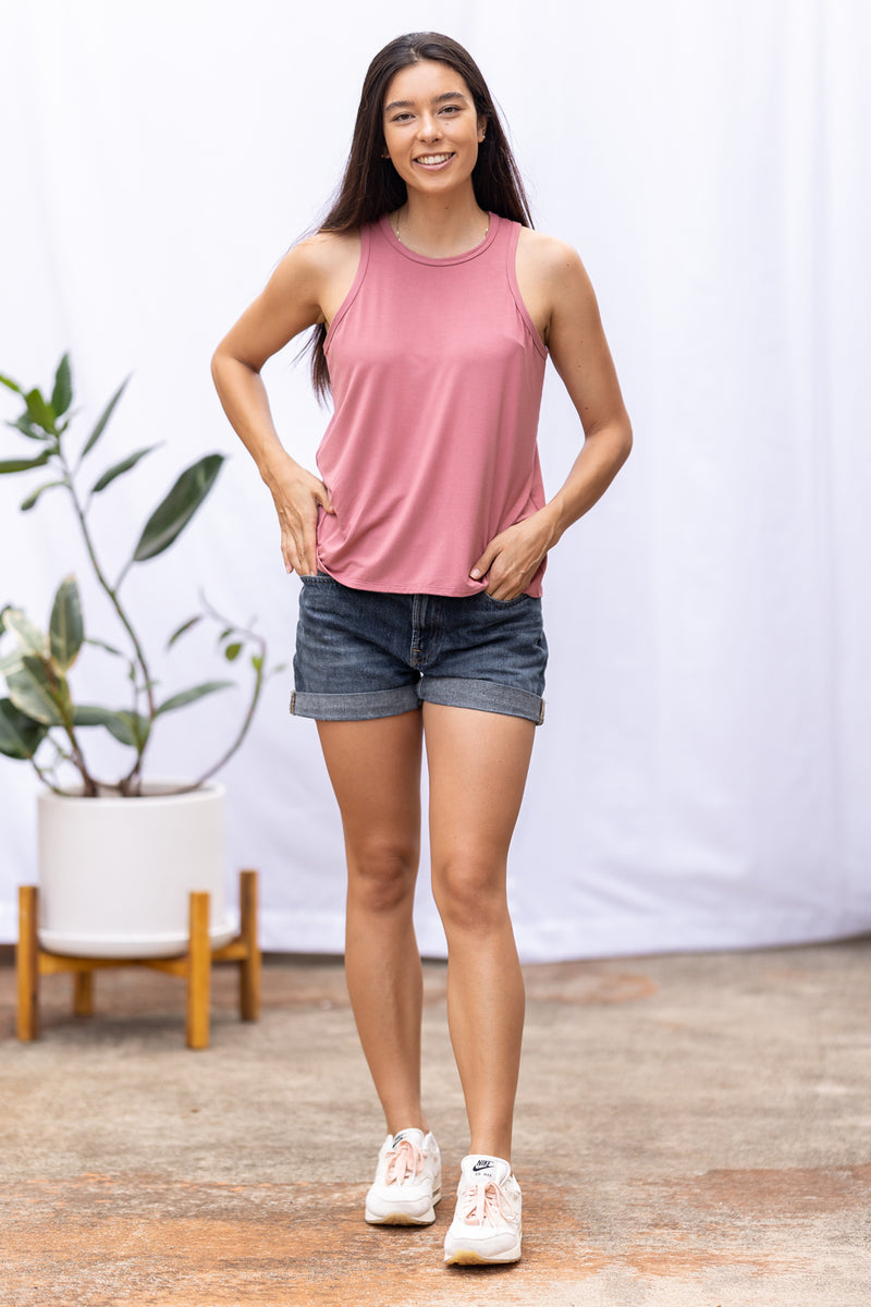 Michael Racer Tank Top (Desert Rose)