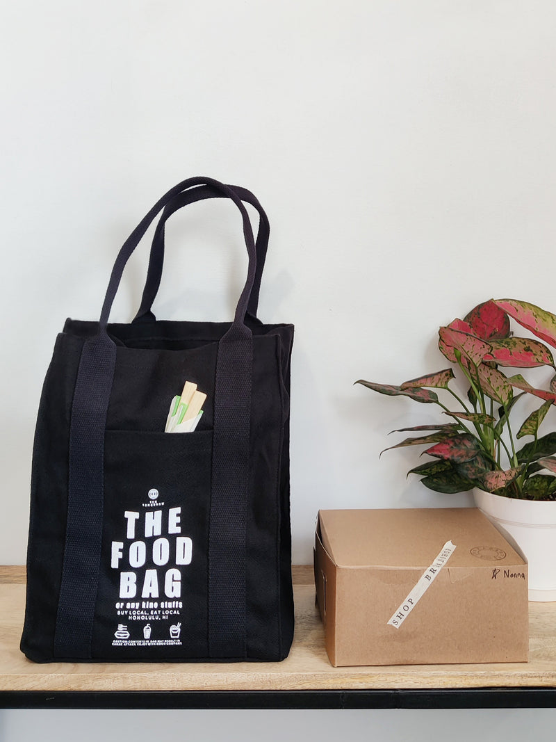 Eco-Friendly Foodie Takeout Tote (Black)