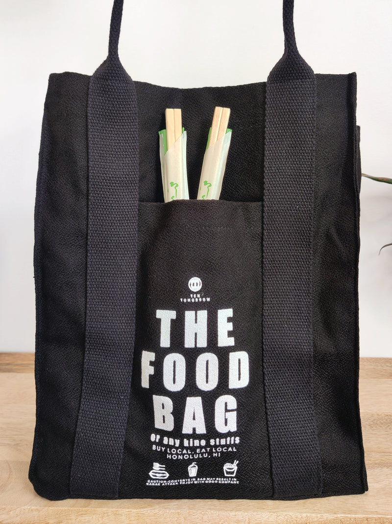 Eco-Friendly Foodie Takeout Tote (Black)