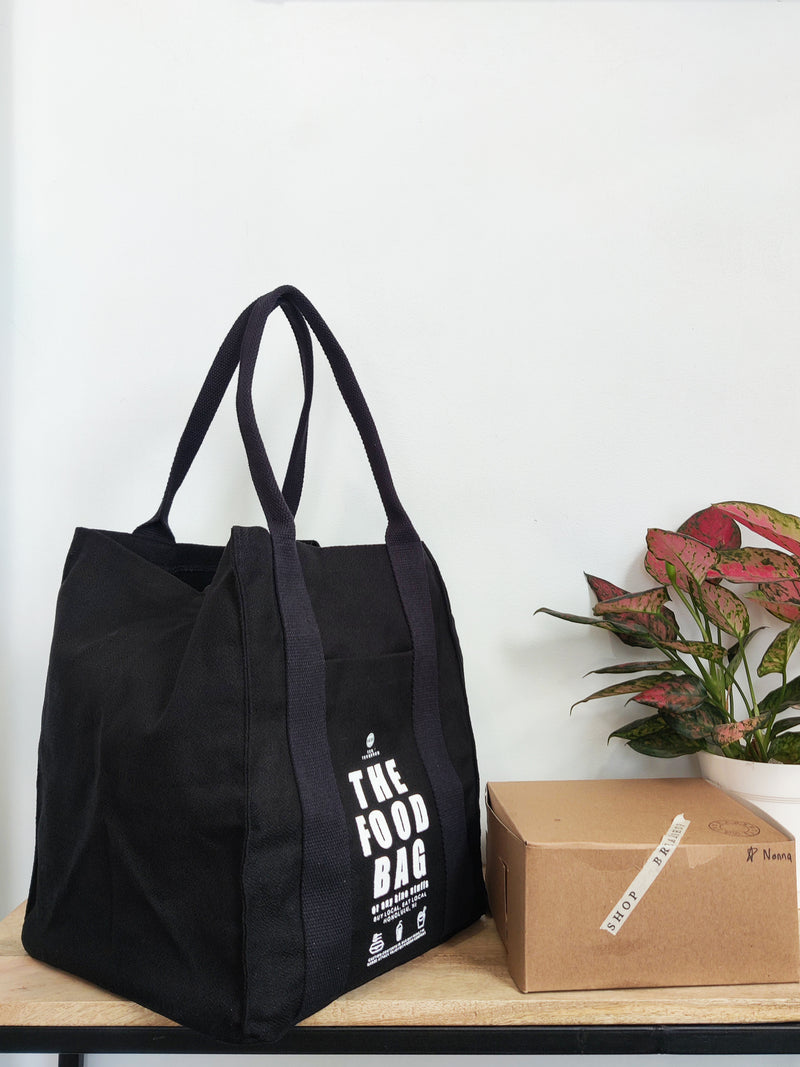 Eco-Friendly Foodie Takeout Tote (Black)