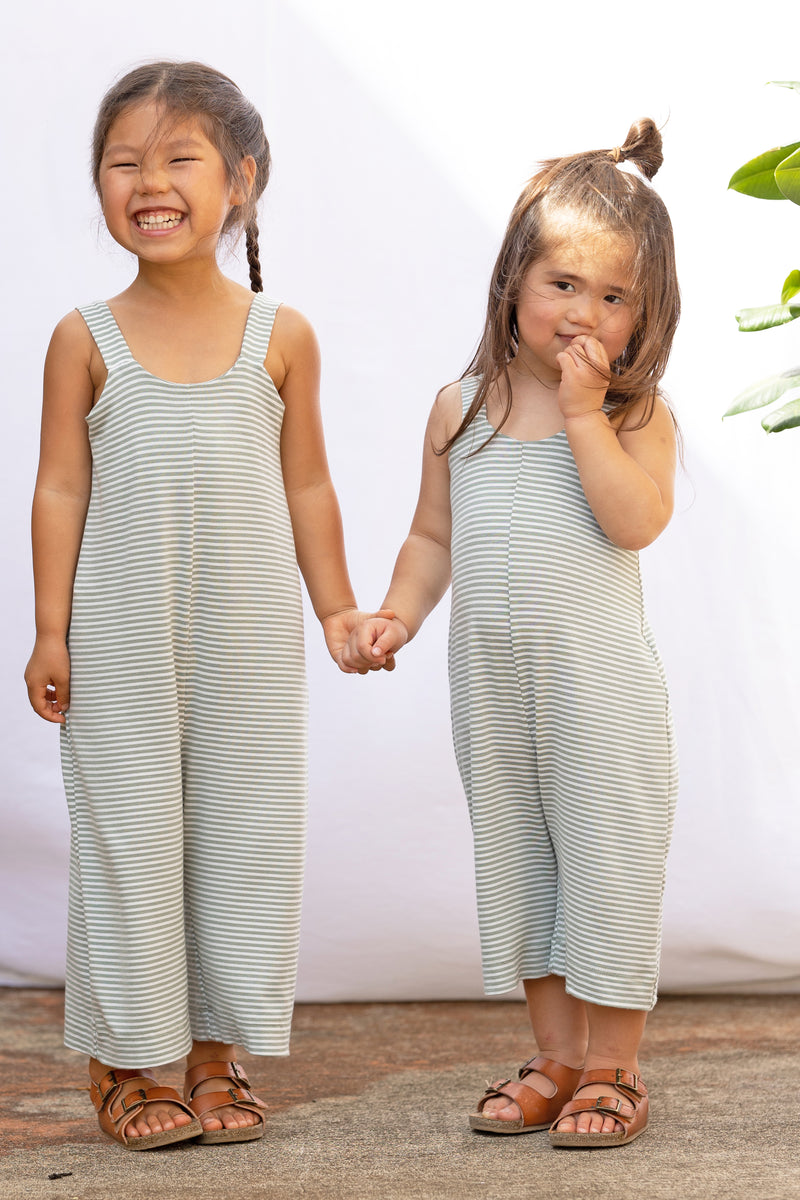 Mini Paisley Jumper (Sage Stripe)