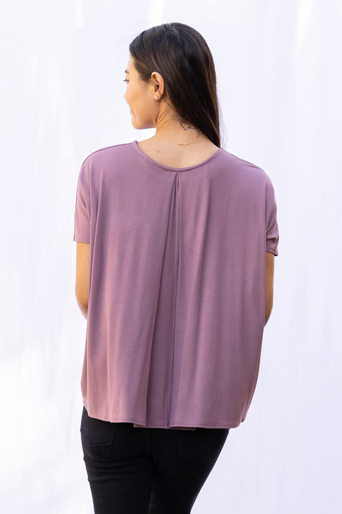 Alisa Box Pleat Top (Belladonna)