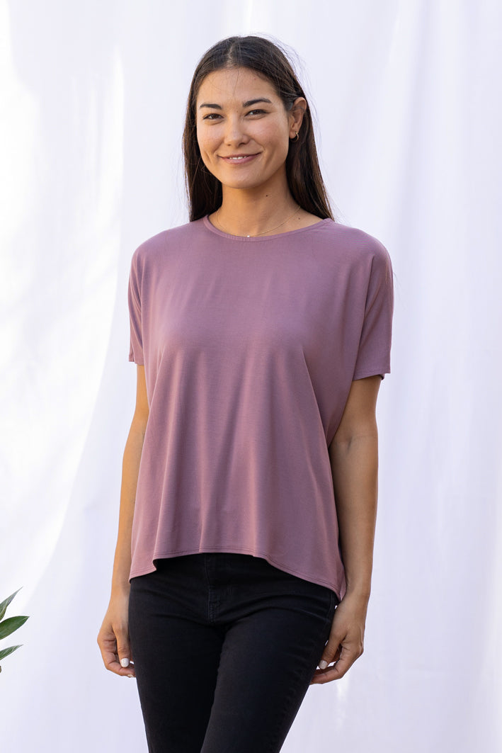 Alisa Box Pleat Top (Belladonna)