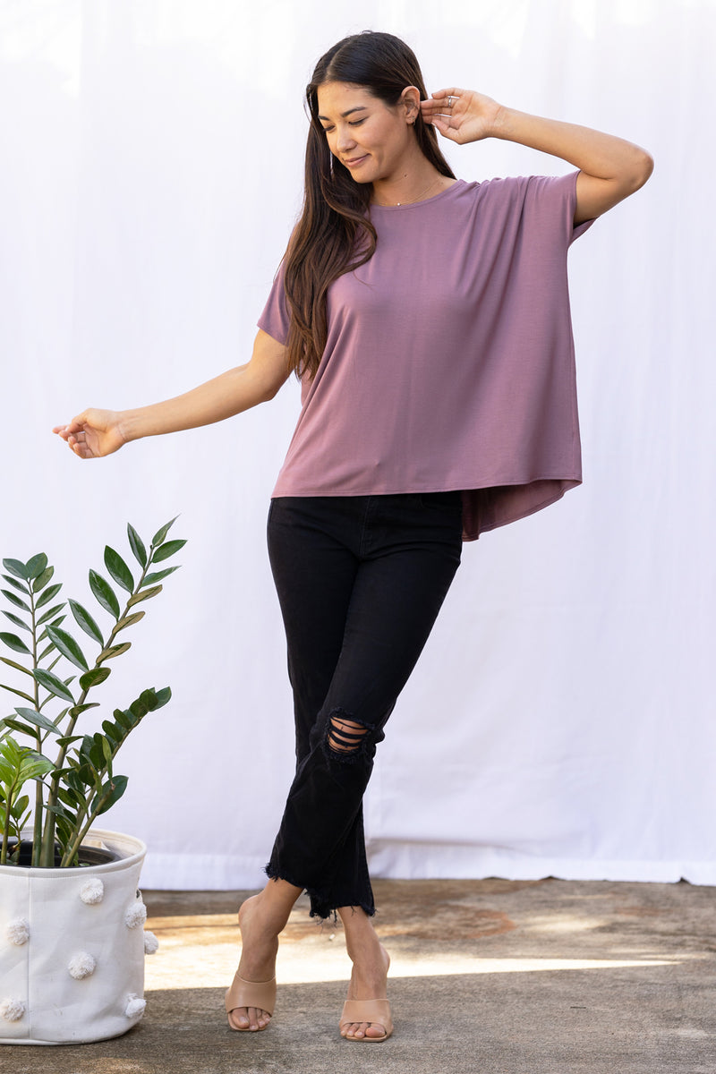 Alisa Box Pleat Top (Belladonna)
