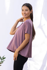 Alisa Box Pleat Top (Belladonna)