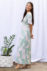 Kori Pleated Maxi (Sea Salt Deco Print)