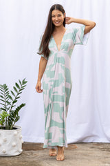 Kori Pleated Maxi (Sea Salt Deco Print)